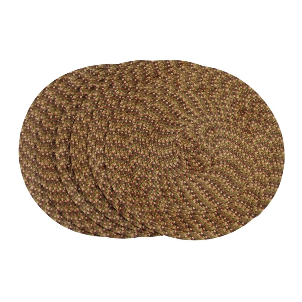 Pier 1 Imports Woven 15" Round Placemats Chargers Set 6 Multicolor BOHO